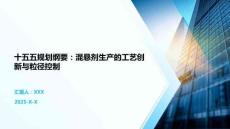 十五五规划纲要：混悬剂生产的工艺创新与粒径控制