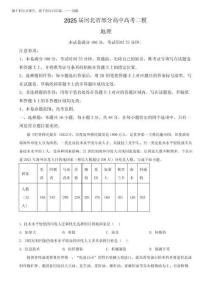 2025屆河北省部分高中高考二模地理試題(原卷版)