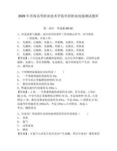 2026年青海高等職業技術學院單招職業技能測試題庫含答案詳解（完整版）