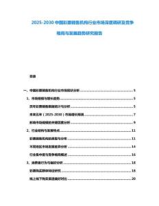 2025-2030中國彩票銷售機構行業市場深度調研及競爭格局與發展趨勢研究報告