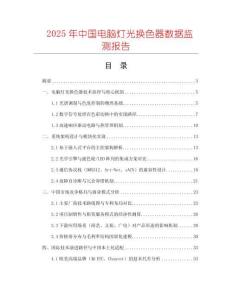 2025年中國電腦燈光換色器數據監測報告