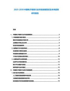 2025-2030中國電子商務行業市場發展現狀及未來趨勢研究報告