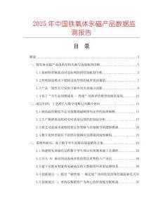 2025年中國(guó)鐵氧體永磁產(chǎn)品數(shù)據(jù)監(jiān)測(cè)報(bào)告