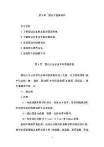 22版育嬰員基礎知識培訓：第5章 嬰幼兒營養知識（含同步練習題及參考答案）