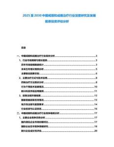 2025至2030中國戒煙和成癮治療行業深度研究及發展前景投資評估分析
