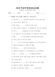 2025年初中英語語法試題