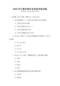 2025年計算機操作員技能考核試題