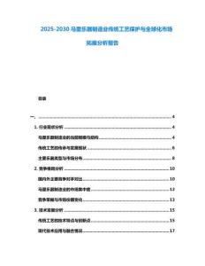 2025-2030馬里樂器制造業傳統工藝保護與全球化市場拓展分析報告