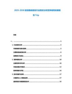 2025-2030旅游路線規劃行業現狀分析競爭格局發展報告Trip