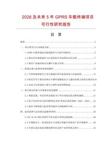 2026及未來5年GPRS車載終端項目可行性研究報告
