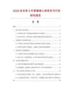 2026及未來5年草莓卷心餅項目可行性研究報告