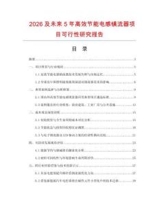 2026及未來5年高效節能電感鎮流器項目可行性研究報告