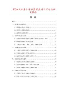 2026及未來5年鋁塑果盤項目可行性研究報告