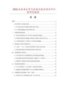 2026及未來5年汽車扭力膠芯項目可行性研究報告