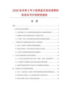 2026及未來5年三槍轉(zhuǎn)盤式自動濕噴砂機項目可行性研究報告