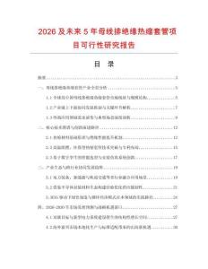 2026及未來5年母線排絕緣熱縮套管項(xiàng)目可行性研究報告