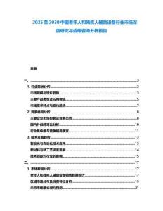 2025至2030中國老年人和殘疾人輔助設(shè)備行業(yè)市場深度研究與戰(zhàn)略咨詢分析報(bào)告