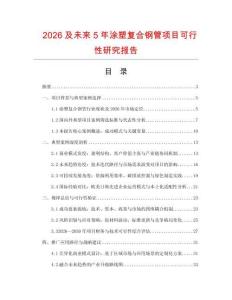 2026及未來(lái)5年涂塑復(fù)合鋼管項(xiàng)目可行性研究報(bào)告