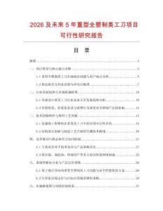 2026及未來5年重型全塑制美工刀項目可行性研究報告