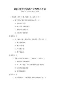 2025年數(shù)字經(jīng)濟(jì)產(chǎn)業(yè)布局與考試