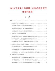 2026及未來5年混凝土布料桿項目可行性研究報告