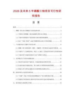 2026及未來5年磷酸三鈉項目可行性研究報告