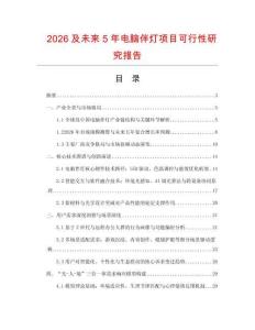 2026及未來5年電腦伴燈項目可行性研究報告