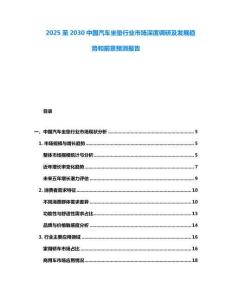 2025至2030中國汽車坐墊行業市場深度調研及發展趨勢和前景預測報告
