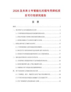 2026及未來5年智能化托輥專用焊機項目可行性研究報告