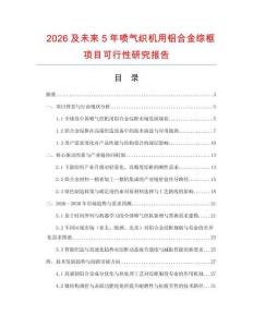2026及未來5年噴氣織機用鋁合金綜框項目可行性研究報告