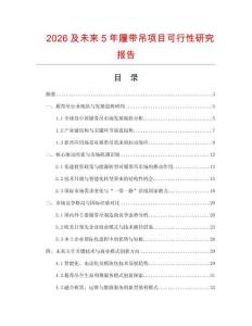 2026及未來5年履帶吊項目可行性研究報告