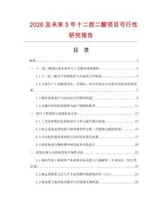 2026及未來5年十二烷二酸項目可行性研究報告