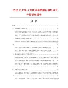 2026及未來5年四甲基氫氧化胺項目可行性研究報告
