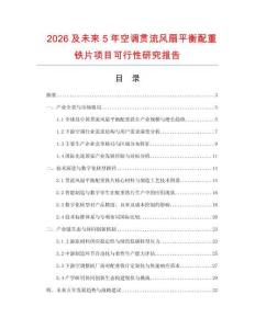 2026及未來(lái)5年空調(diào)貫流風(fēng)扇平衡配重鐵片項(xiàng)目可行性研究報(bào)告