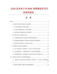 2026及未來5年BME培養(yǎng)基項(xiàng)目可行性研究報(bào)告