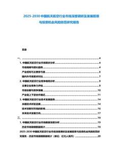 2025-2030中國(guó)航天航空行業(yè)市場(chǎng)深度調(diào)研及發(fā)展前景與投資機(jī)會(huì)風(fēng)險(xiǎn)防范研究報(bào)告