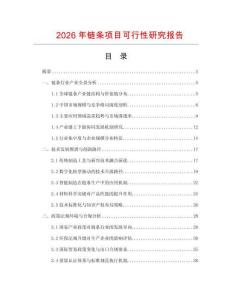 2026年鏈條項(xiàng)目可行性研究報(bào)告