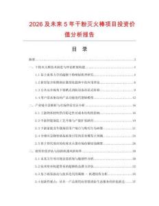 2026及未來5年干粉滅火棒項目投資價值分析報告