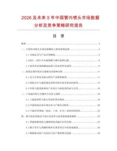 2026及未來5年中國管內噴頭市場數據分析及競爭策略研究報告