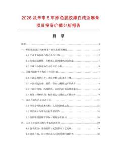2026及未來5年原色脫膠漂白純亞麻條項目投資價值分析報告