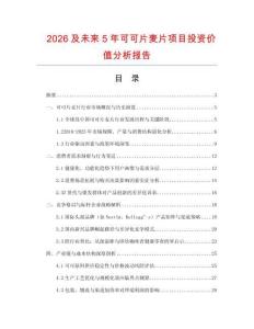 2026及未來5年可可片麥片項目投資價值分析報告