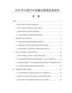 2026年中國汽車軸重臺數據監測報告