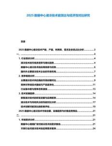 2025數據中心液冷技術能效比與經濟性對比研究
