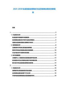 2025-2030私域流量運營模式與會員制商業(yè)模式創(chuàng)新規(guī)劃