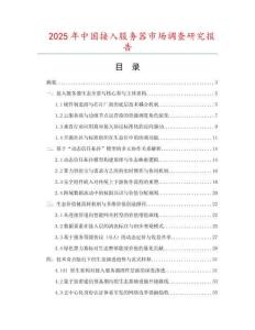 2025年中国接入服务器市场调查研究报告