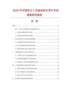 2025年中國機(jī)王二代游戲機(jī)長百葉市場調(diào)查研究報(bào)告