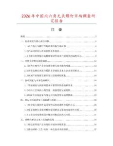 2026年中國內六角無頭螺釘市場調查研究報告