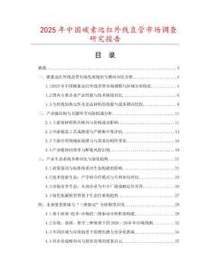 2025年中國碳素遠紅外線直管市場調(diào)查研究報告