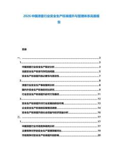2026中國滑套行業安全生產標準提升與管理體系完善報告