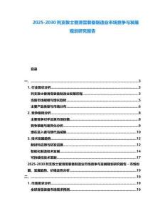 2025-2030列支敦士登滑雪裝備制造業市場競爭與發展規劃研究報告